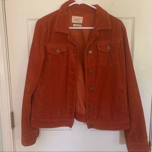 Universal Thread Rust Orange Corduroy Jean Jacket